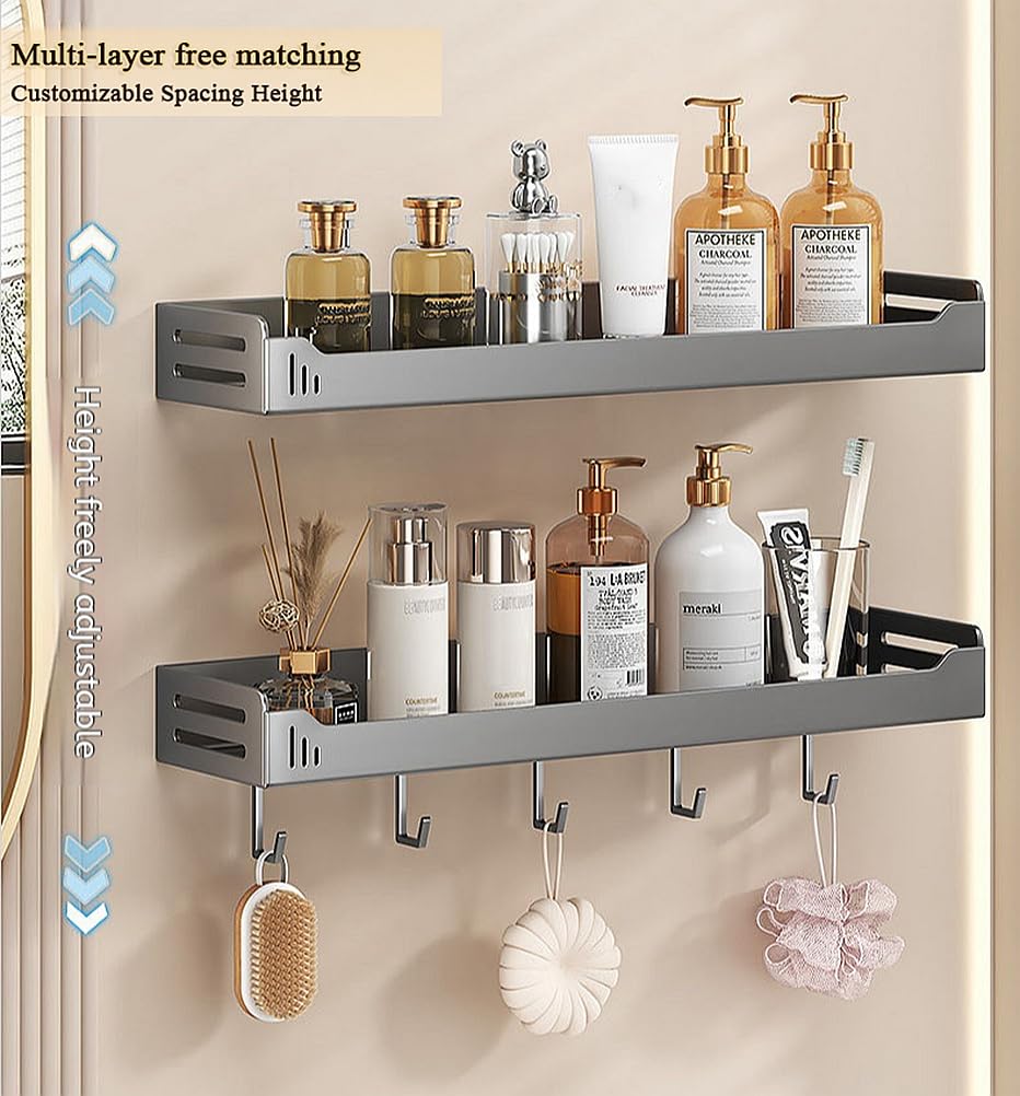 carbon steel Kitchen utensils wall mounted seasoning rack, kitchen supplies oil, salt, soy sauce, vinegar spices condiments storage shelf with hooks