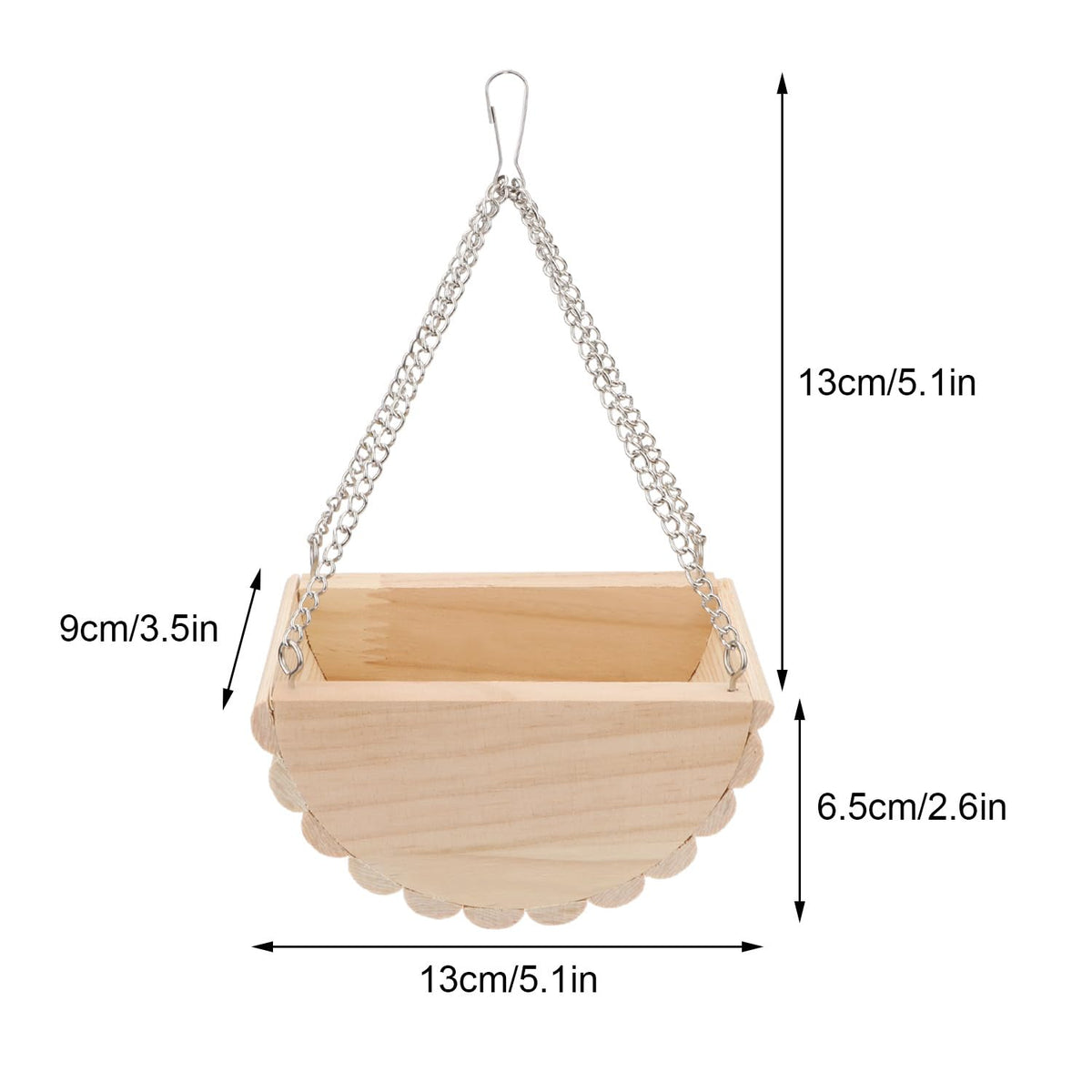 Hypeety Hamster Toys Wooden Maze Tunnel Toy with Plastic Cover for Hamster