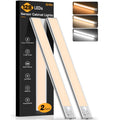 Gritin 14.7inch Under Cabinet Lighting Rechargeable 2 Pack Silver 14.7 inch