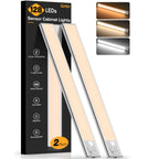 Gritin 14.7inch Under Cabinet Lighting Rechargeable 2 Pack Silver 14.7 inch