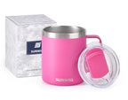 SUNWILL Insulated Coffee Mug, Stainless Steel 14 oz, Splash-Proof Lid Powder Coated Navy Blue 14 Ounces