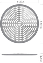 LEKEYE Shower Hair Catcher Drain Protector Strainer-Steel & Silicone 2 Pack Gray Gray