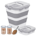 35-40Lbs Airtight Dog Food Storage Container Collapsible Dog Food Container Grey/40 lbs