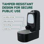 anydry Commercial Automatic Soap Dispenser 34oz Large Capacity Wall-Mounted Black