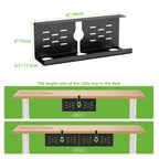 Under Desk Cable Management Tray and Metal Cord Organizer