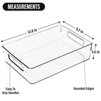 Clear Plastic Storage Bins, Pantry Organizers and Storage, Kitchen Organization and Storage Containers Bins for Organizing, Fridge, Freezer, Bathroom, Pantries, Medicine Cabinet Organizer Bin 4 10.8 X 7.9 X 3.4