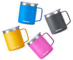 SUNWILL Insulated Coffee Mug, Stainless Steel 14 oz, Splash-Proof Lid Powder Coated Navy Blue 14 Ounces