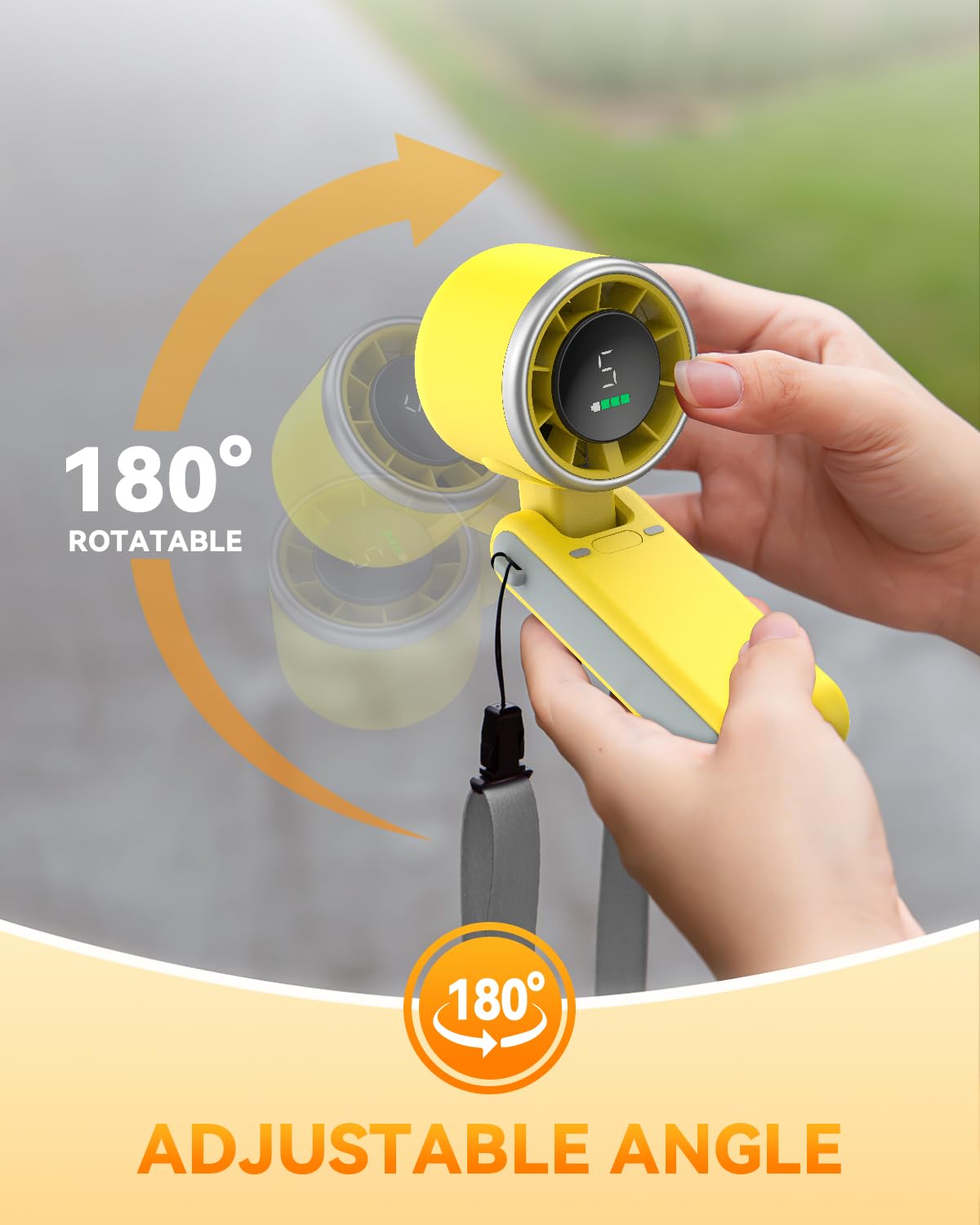 PlayHot Portable Handheld Turbo Fan, Travel Essentials, Gifts for Women/Men Blue