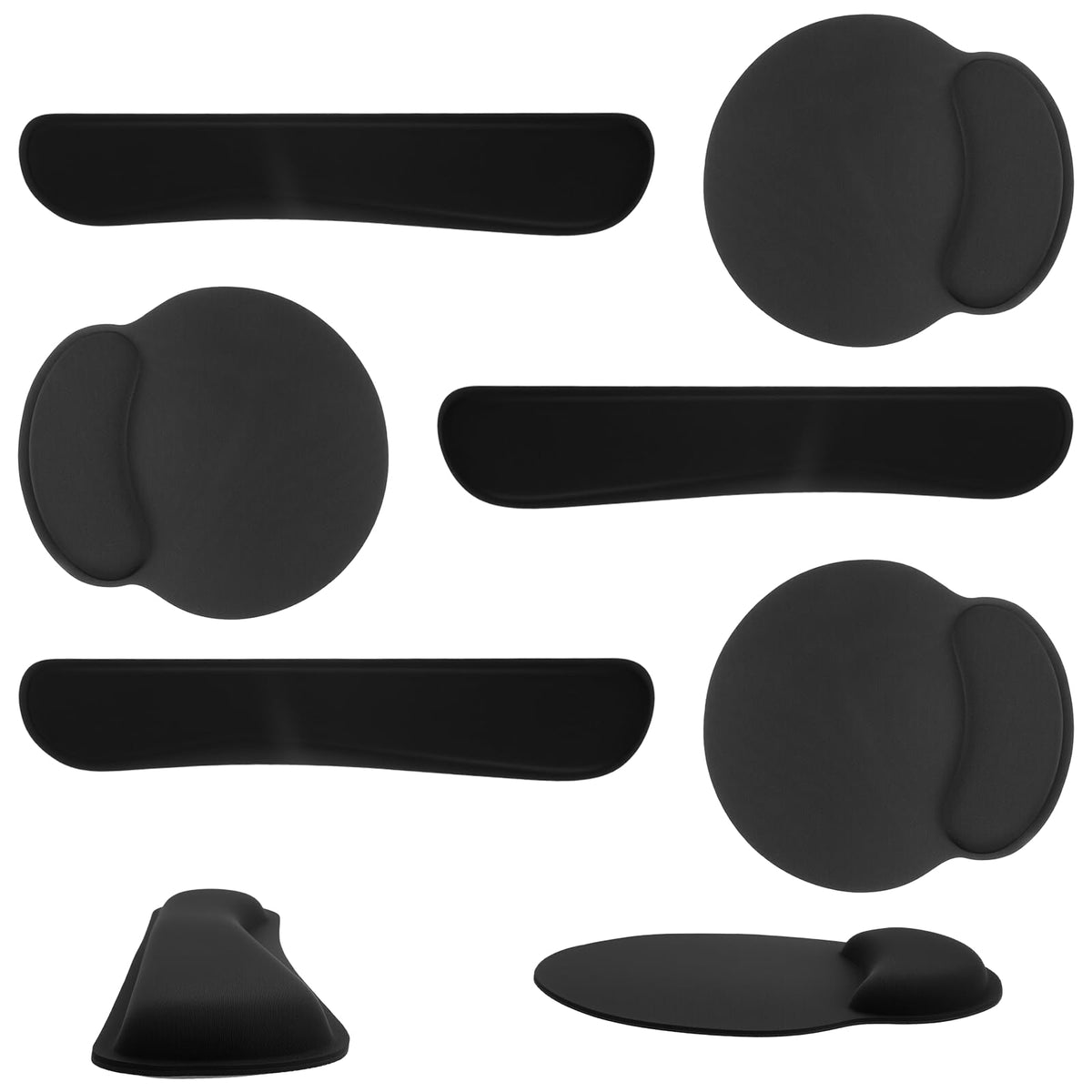 10 Pcs Ergonomic Mouse Pad and Keyboard with Wrist Support Set - Soft Memory Foam & Rubber Base Comfort Rest for Typing, Gaming, Computer, Laptop, Office, Home Use