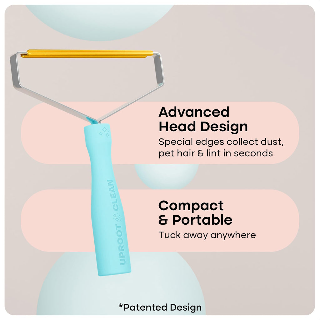Uproot Clean Pro Pet Hair Removal Tool - Multi-Fabric Edge, Carpet Rake