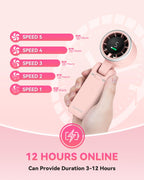 PlayHot Portable Handheld Turbo Fan, Travel Essentials, Gifts for Women/Men Blue