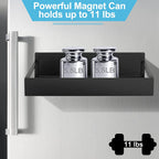 Metal 2 Pack Magnetic Spice Storage Rack Organizer for Refrigerator and Oven, Fridge Organizers and Storage Black