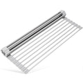 Surpahs 17.5 x 13.1 Inch Roll-Up Dish Drying Rack, Warm Gray
