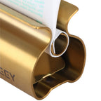 XYKEEY Toothpaste Tube Squeezer - Set of 2 Toothpaste Squeezer Rollers, Metal Toothpaste Tube Wringer Seat Holder Stand (Matt Black) Matt Black