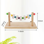 Hypeety Hamster Toys Wooden Maze Tunnel Toy with Plastic Cover for Hamster
