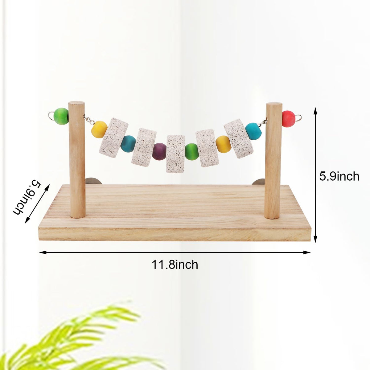 Hypeety Hamster Toys Wooden Maze Tunnel Toy with Plastic Cover for Hamster