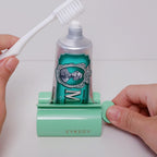 XYKEEY Toothpaste Tube Squeezer - Set of 2 Toothpaste Squeezer Rollers, Metal Toothpaste Tube Wringer Seat Holder Stand (Green) Green