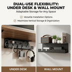 DC 5-in-1 Under Desk Cable Management Kit - Cord Organizer
