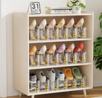FENRUNXU Shoe Slots Organizer for Closet, Shoe Stacker Organizer Double Layer Stack Shoe Rack, Shoe Display Shelf 50% Space Saver Storage Holder for Closet, 12PACK Gold 12 Pack