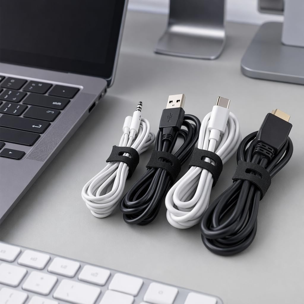 DC 5-in-1 Under Desk Cable Management Kit - Cord Organizer