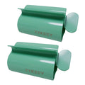 XYKEEY Toothpaste Tube Squeezer - Set of 2 Toothpaste Squeezer Rollers, Metal Toothpaste Tube Wringer Seat Holder Stand (Green) Green