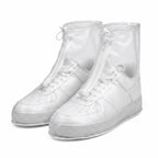 Waterproof Shoe Covers, Rain Shoe Covers, Transparent Reusable Non Slip Shoe Cover for Outdoor Women and Men Large Transprent
