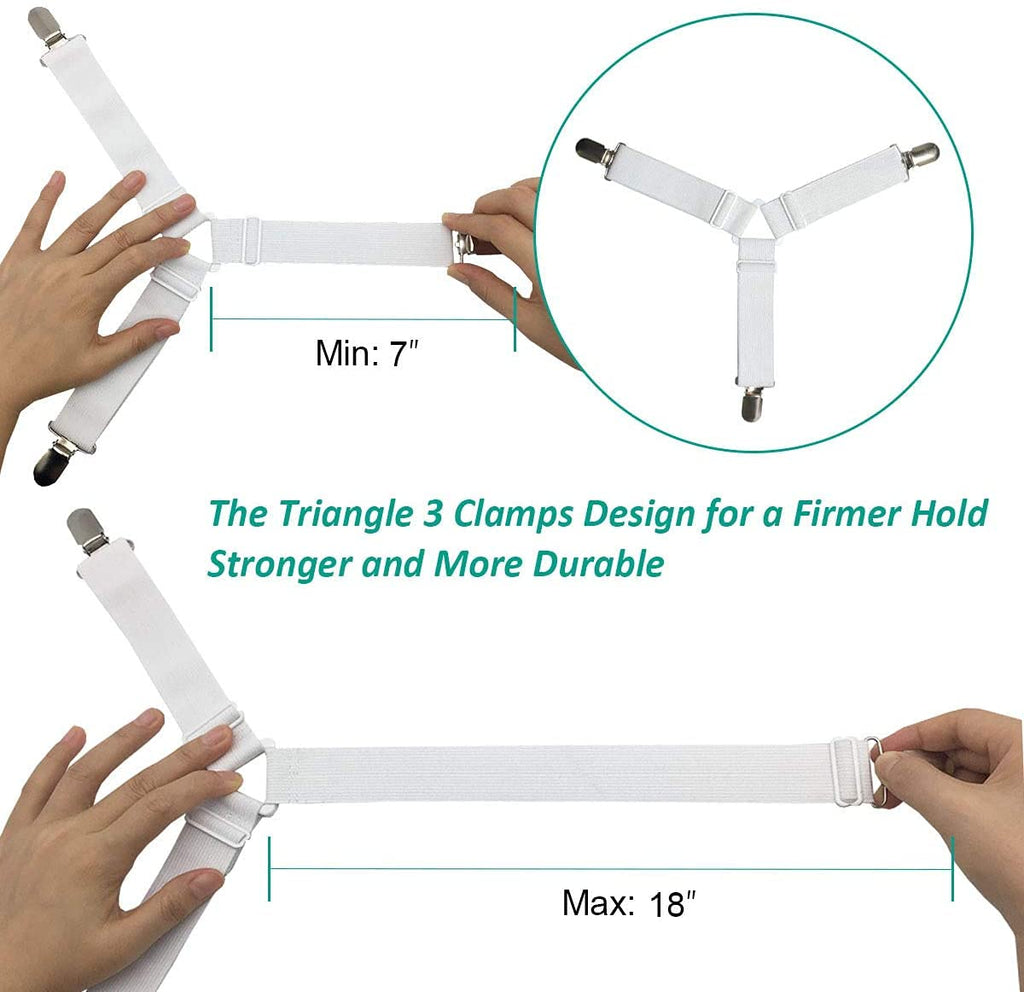 RayTour Bed Sheet Holder Straps Keepers Bedsheet Holders Fasteners 2...