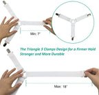 RayTour Bed Sheet Holder Straps Sheet Keepers Bedsheet Holders Fasteners 2 Sets 2 Sets - 8 Straps