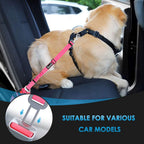 Lukovee Dog Car Seat Belt, 2 Pack, Headrest Restraint, Headrest A.Fluorescent Pink Headrest, 2 Pcs
