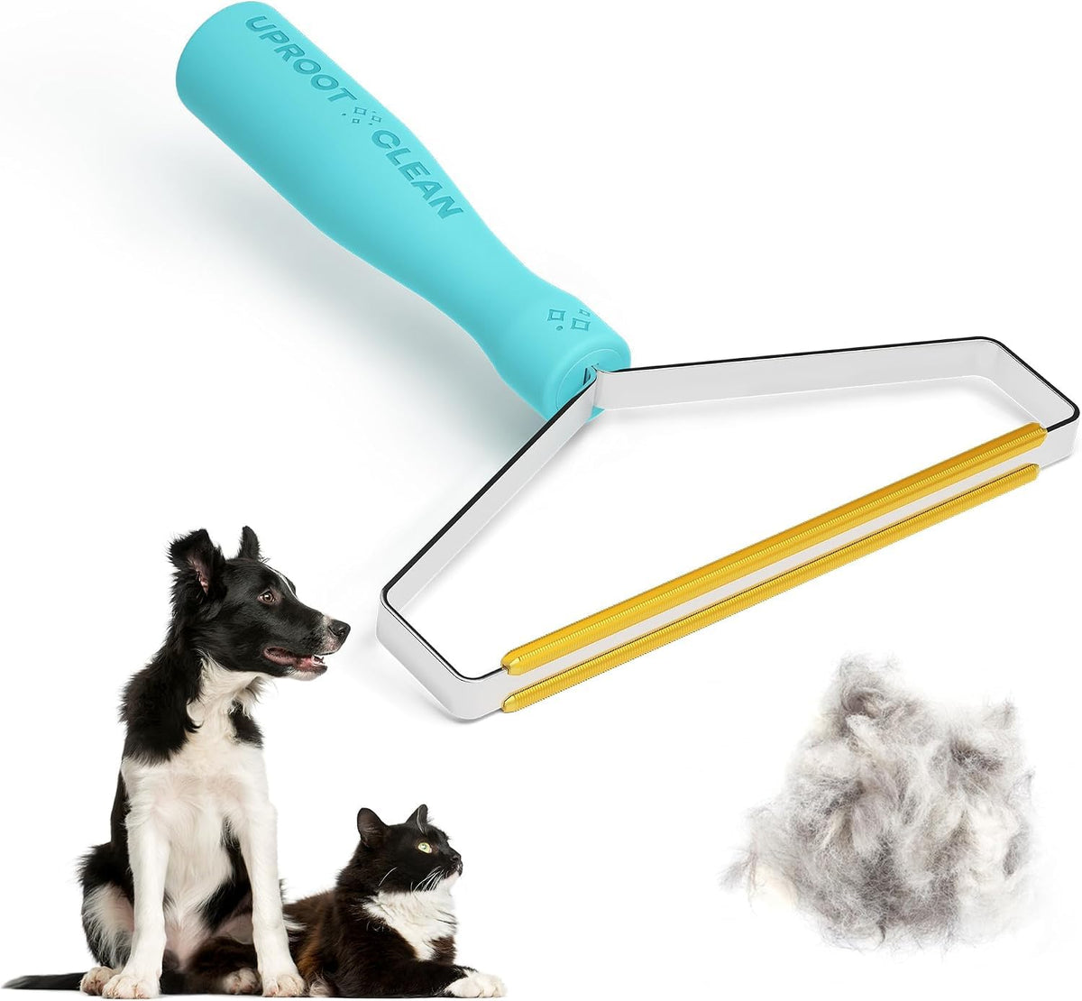 Uproot Clean Pro Pet Hair Removal Tool - Multi-Fabric Edge, Carpet Rake