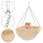 Hypeety Hamster Toys Wooden Maze Tunnel Toy with Plastic Cover for Hamster