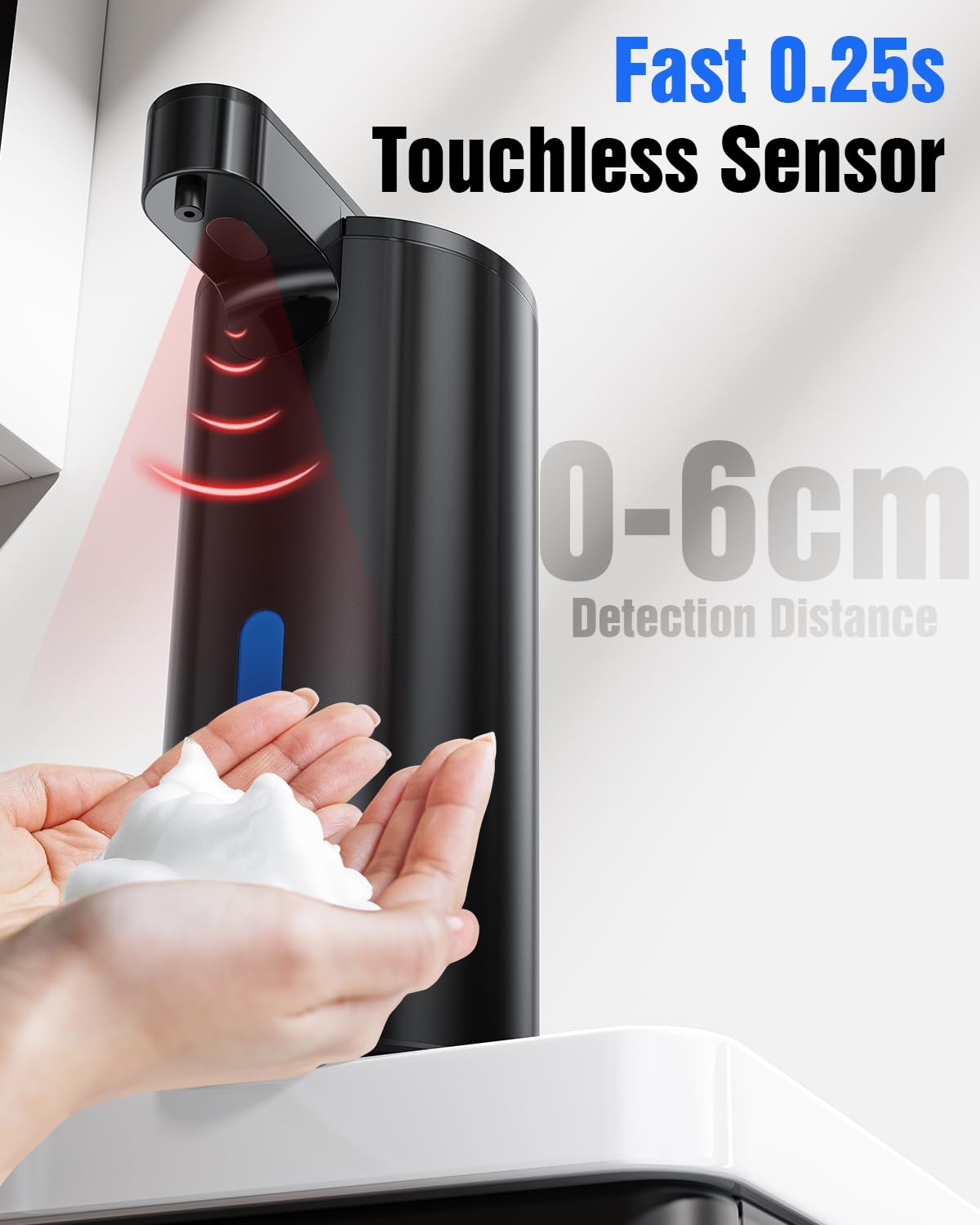 Fantictas Automatic Soap Dispenser Touchless, Stainless Steel 11.5 oz Gel