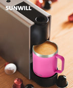 SUNWILL Insulated Coffee Mug, Stainless Steel 14 oz, Splash-Proof Lid Powder Coated Navy Blue 14 Ounces