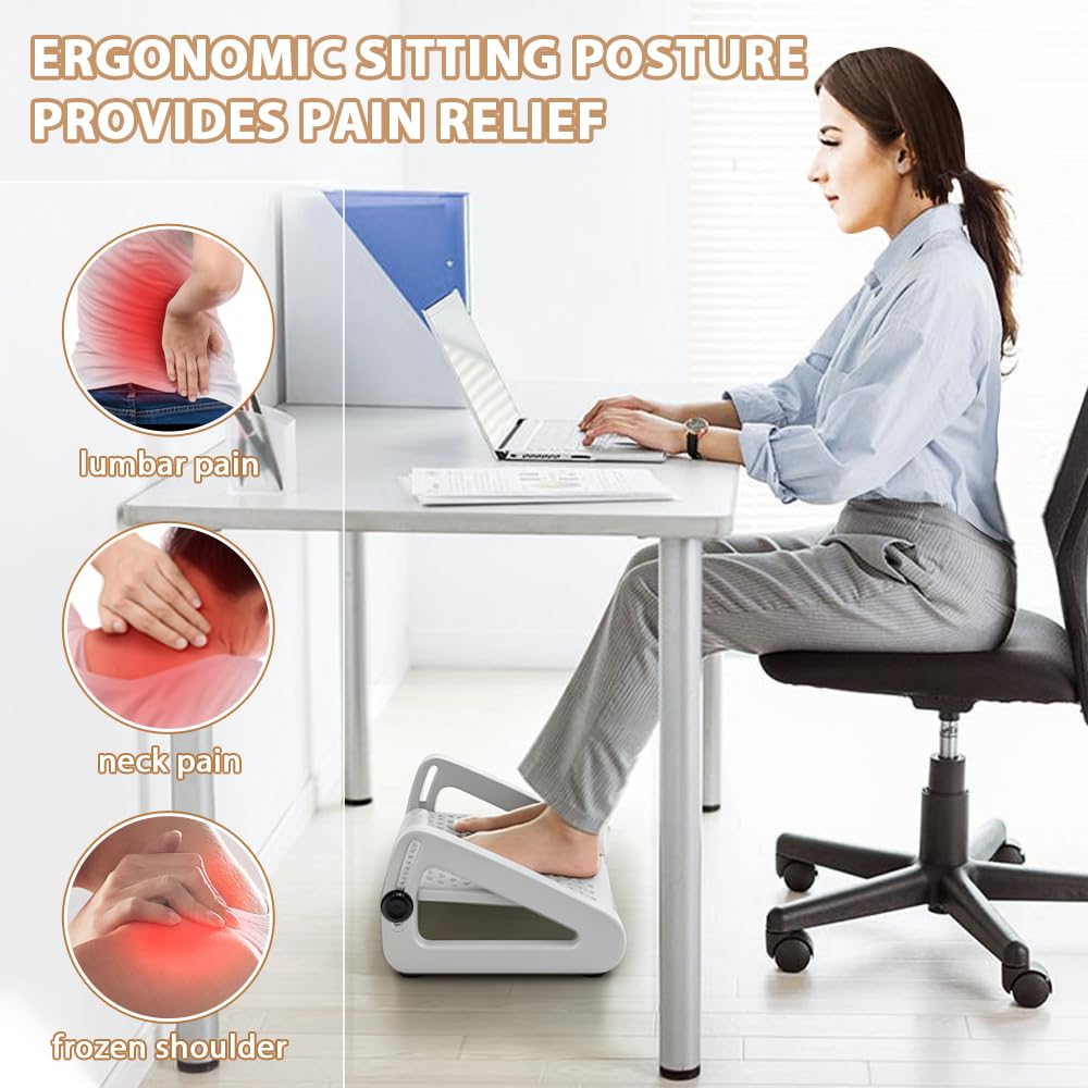 Adjustable Foot Rest Under Desk for Ergonomic Support at Work