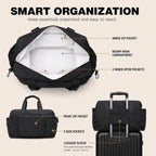 Foldable Travel Duffel Bag,Packable Weekender Bag with Luggage Sleeve, 35L-45L Expandable Overnight Carry-On Tote with Padded Shoulder Strap, Lightweight Nylon Extra Bag for Travel