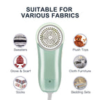 Fabric Shaver, Fuzz Balls Pills Lint Remover, AC120V Plug and Play Honeydew Mint Green