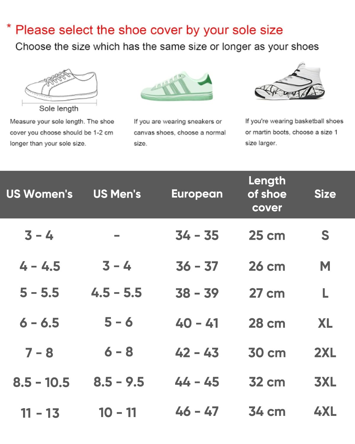 Waterproof Shoe Covers, Rain Shoe Covers, Transparent Reusable Non Slip Shoe Cover for Outdoor Women and Men Large Transprent