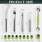 14Pcs Stainless Steel Fruits Vegetable Carving Tools Set 14 PCS