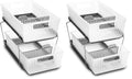 madesmart Two Tier Organizer with Dividers, Frost