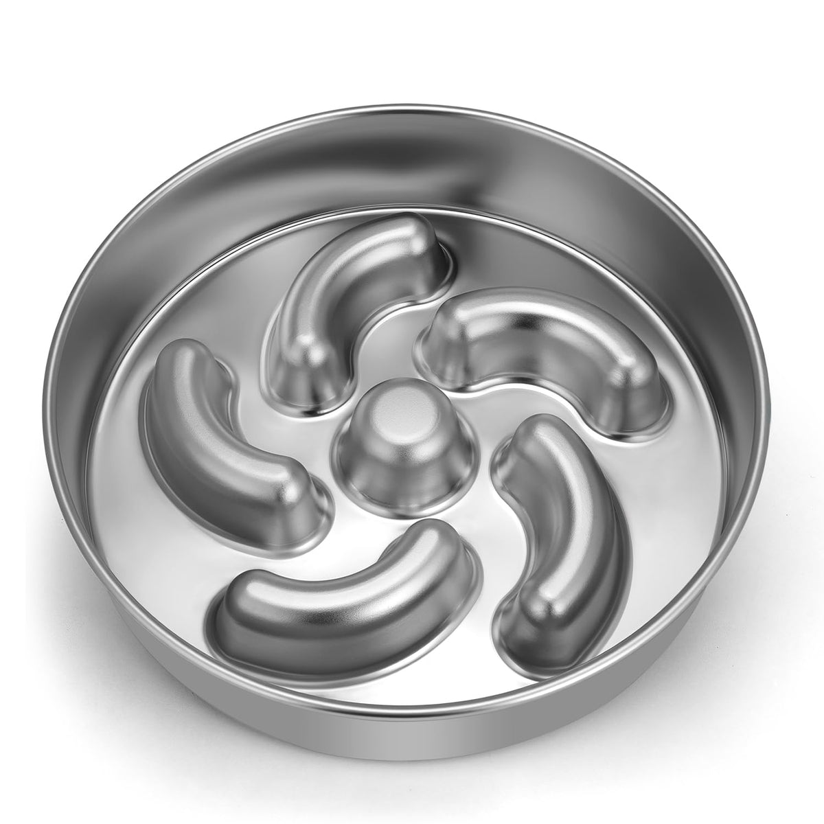 Slow Feeder Dog Bowl, 2 Cups Stainless Steel Heavy Duty Bowl Non-Slip Base