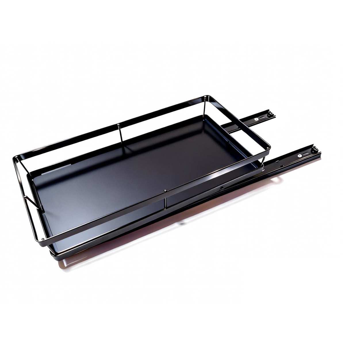 Pull Out Cabinet Organizer, 1-Tier Metal Slide Out Basket