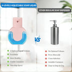 Automatic Soap Dispenser Touchless,Rechargeable Foaming Soap Dispenser,15oz/420ml Smart Hand Soap Dispensers,4-Level Adjustable,Wall Mount for Bathroom Kitchen Dish Soap,Hands-Free (Black) Black Foam