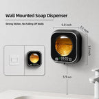 Automatic Soap Dispenser Touchless, Wall Mount, Rechargeable, Mood Lighting Black