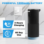 RYTOXILO Automatic Soap Dispenser, 2 Pack Black Touchless Liquid Soap Dispenser for Bathroom, 13.5 Fl Oz Plastic Electric Auto Dish Soap Dispensers Wall Mount for Kitchen with Adjustable Volume Liquid-2 Pack