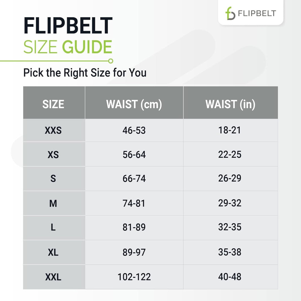 FlipBelt Classic Running Belt for Phone and Small Accessories, Exercise...