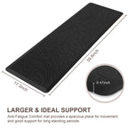 Kitchen Mat Cushioned Anti-Fatigue Comfort Standing Mat Rug for Home,Office Black 1'5" x 2'4" (Rectangular)