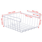 Under Shelf Storage Basket, 2-Pack, White