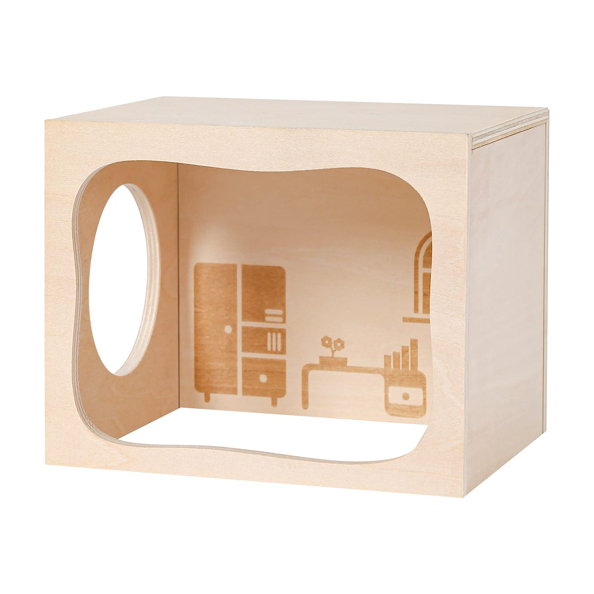 Wooden Hamster Hideout House, Small‑Pet Habitat Tunnel, Bedroom