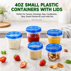 20 Pack Freezer Food Storage Containers with Twist Lids for Soup Meal Prep