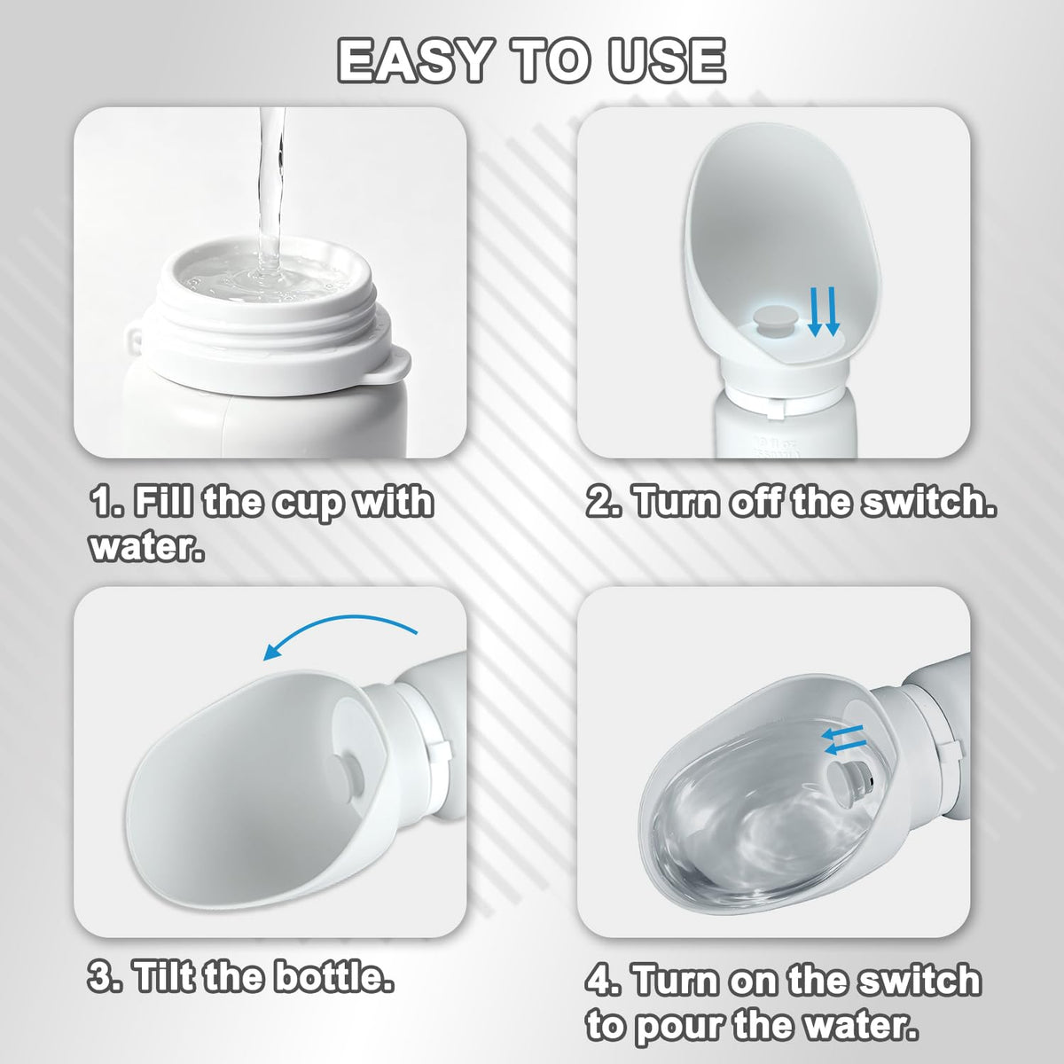 Portable Water Bottle for Dogs, Water Bottle for Walking Hiking and Outdoor